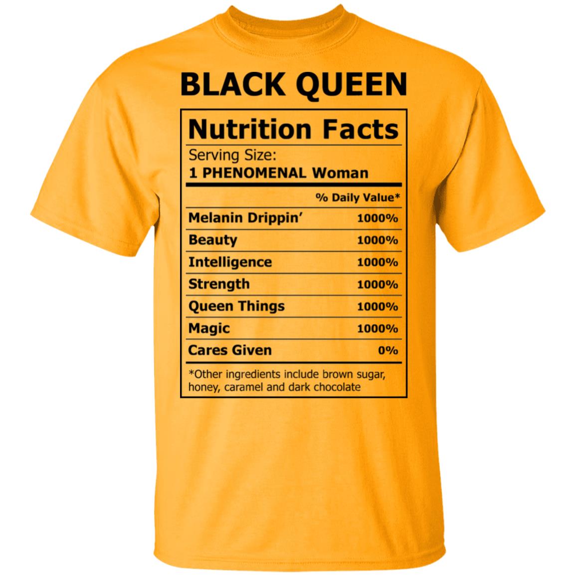 Black Queen Nutrition Facts Shirt image Black Queen Nutrition Facts Shirt