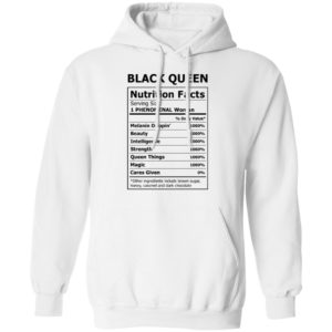 Black Queen Nutrition Facts Shirt image Black Queen Nutrition Facts Shirt