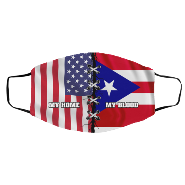 My Home USA My Blood Puerto Rico Face Mask