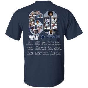 60 Years Of Cowboys 1960 2020 Thank You For The Memories Back Side