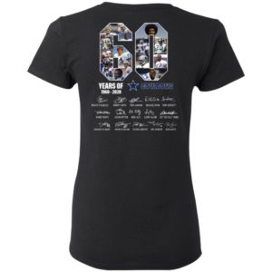 60 Years Of Cowboys 1960 2020 Thank You For The Memories Back Side