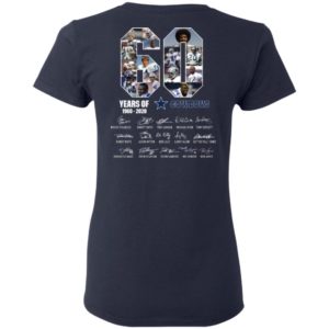 60 Years Of Cowboys 1960 2020 Thank You For The Memories Back Side