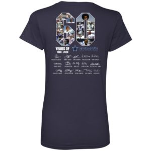 60 Years Of Cowboys 1960 2020 Thank You For The Memories Back Side