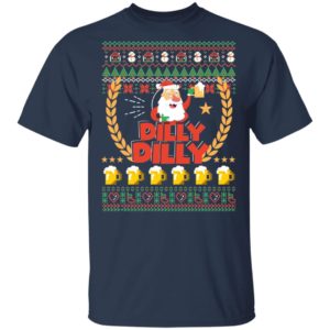 Santa Drink Dilly Dilly Beer Christmas Shirt