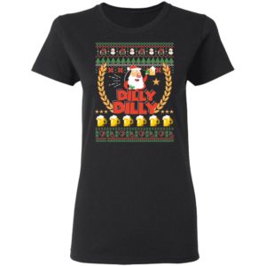 Santa Drink Dilly Dilly Beer Christmas Shirt