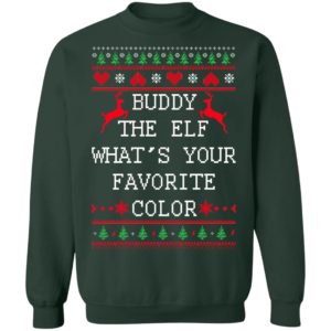 Buddy The Elf What's Your Favorite Color Christmas Shirt