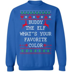 Buddy The Elf What's Your Favorite Color Christmas Shirt
