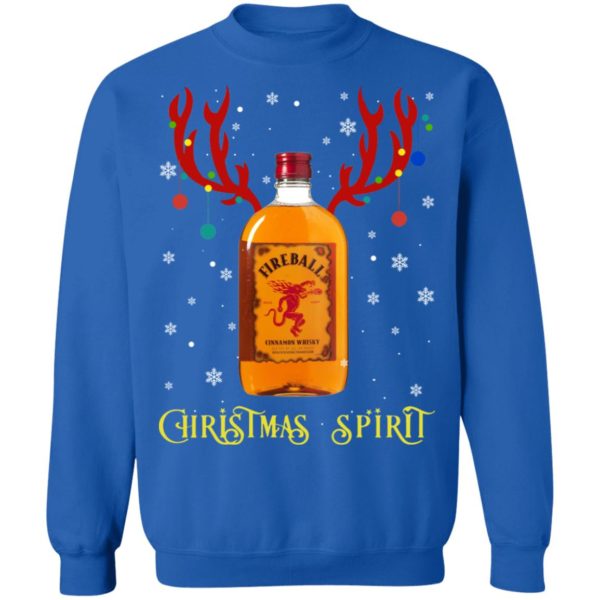 Christmas Spirit Reindeer Fireball Cinnamon Whisky Shirt