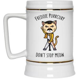 Don't Stop Meow Freddie Purrcury Coffee Mug