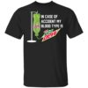 In Case Of Accident, My Blood Type Is Diet Mountain Dew Shirt