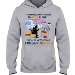 A Women's Cannot Survive On Beer Alone She also needs to go camping with Darryl Shirt