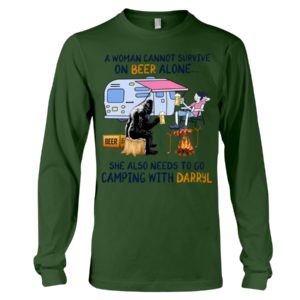 A Women's Cannot Survive On Beer Alone She also needs to go camping with Darryl Shirt