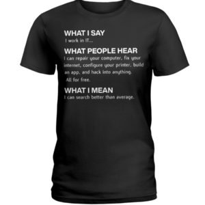Computing Funny What I Say I Work In IT Shirt image Computing Funny What I Say I Work In IT Shirt