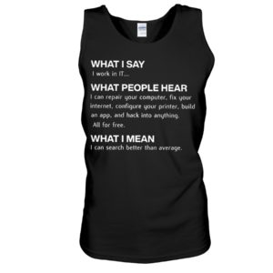 Computing Funny What I Say I Work In IT Shirt image Computing Funny What I Say I Work In IT Shirt