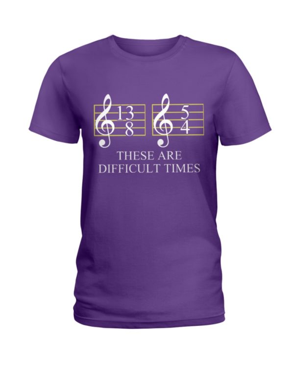 These Are Difficult Time by Music Symbol Shirt