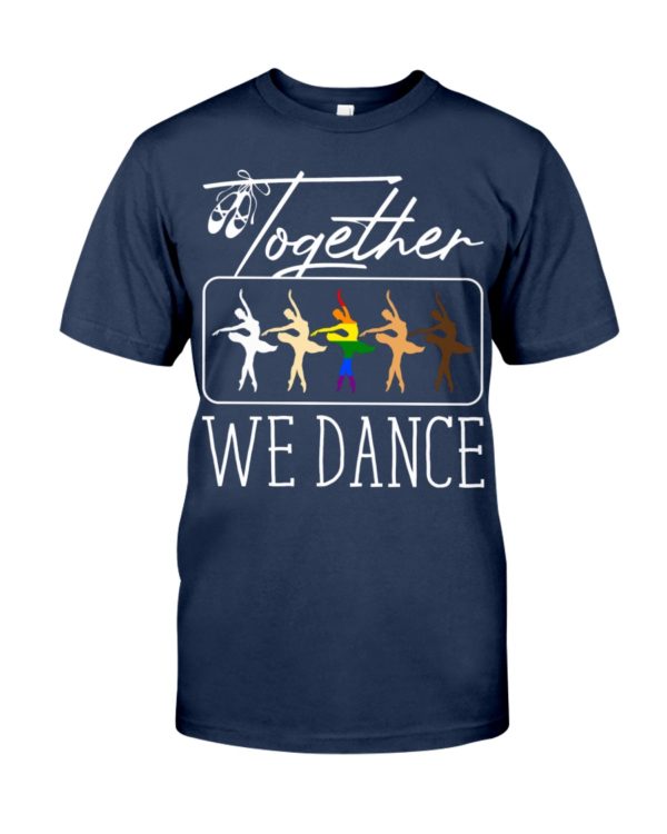 White Black LGBT Together We Dance Ballet Shirt