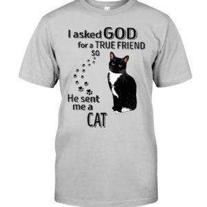 I Asked God For A True Friend So He Sent Me A Cat Shirt