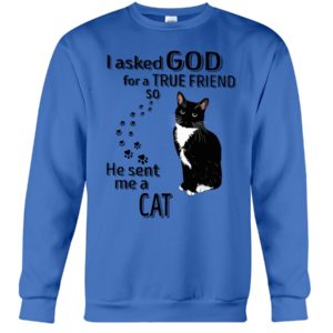 I Asked God For A True Friend So He Sent Me A Cat Shirt