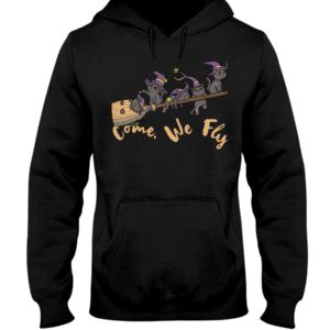 Come We Fly Cat Witch Halloween Shirt