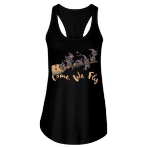 Come We Fly Cat Witch Halloween Shirt
