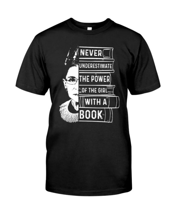 Never Underestimate The Power Of The Girl With A Book Shirt