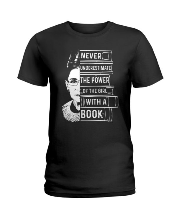 Never Underestimate The Power Of The Girl With A Book Shirt