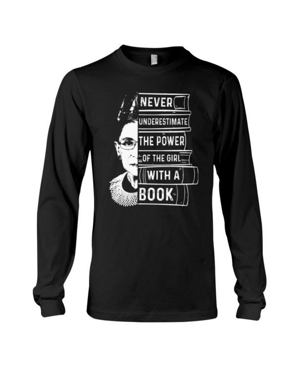 Never Underestimate The Power Of The Girl With A Book Shirt