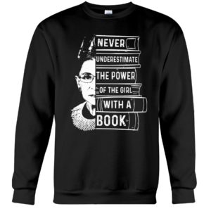 Never Underestimate The Power Of The Girl With A Book Shirt