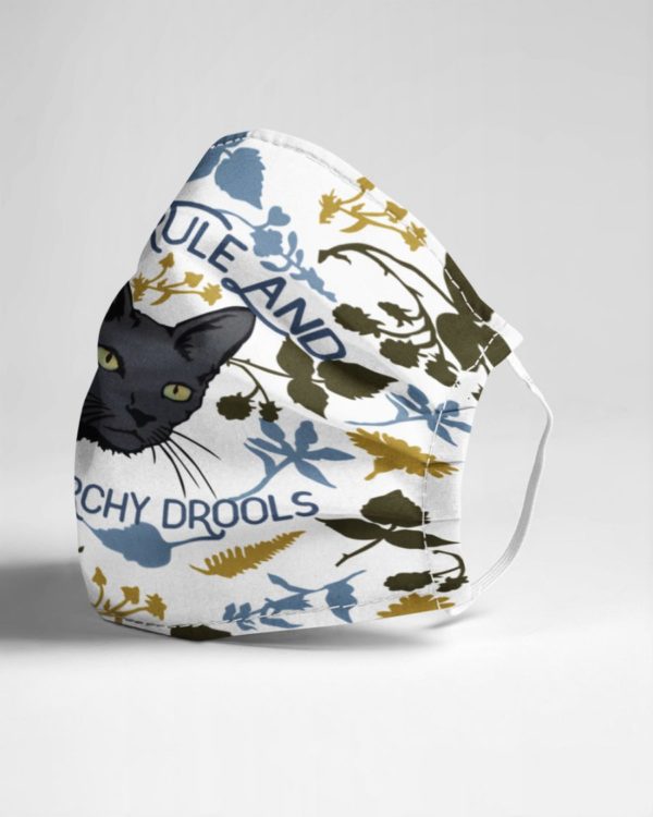 Cat Rule And Patriarchy Drools Face Mask