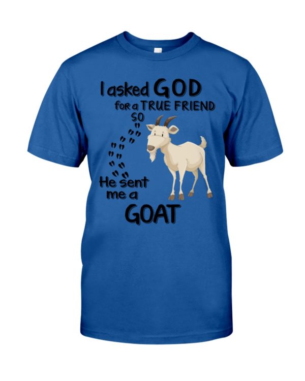 I Asked God For A True Friend So He Sent Me A Goat Shirt