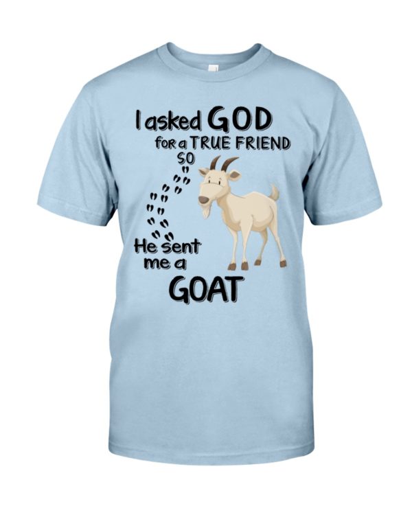 I Asked God For A True Friend So He Sent Me A Goat Shirt