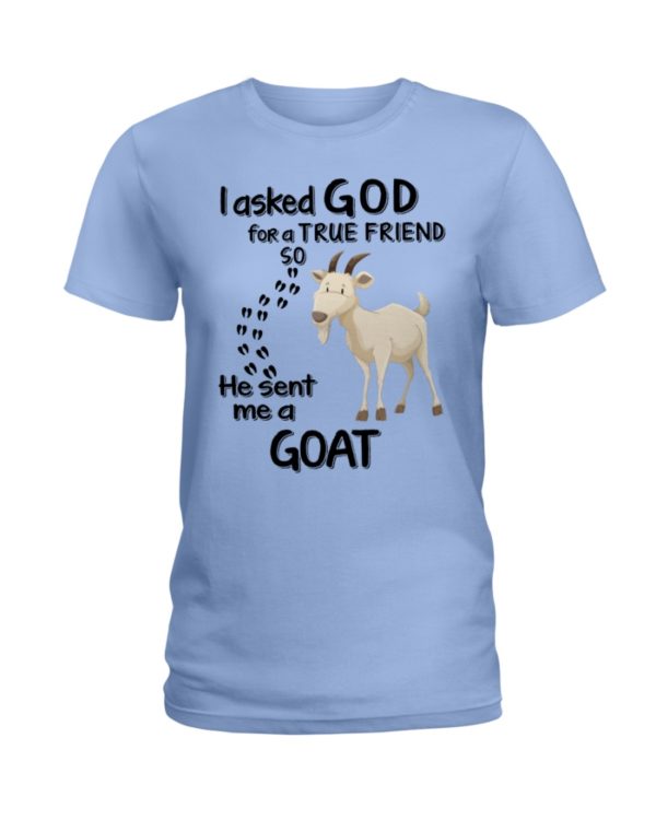 I Asked God For A True Friend So He Sent Me A Goat Shirt