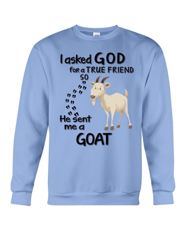 I Asked God For A True Friend So He Sent Me A Goat Shirt