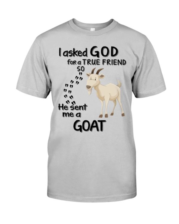 I Asked God For A True Friend So He Sent Me A Goat Shirt