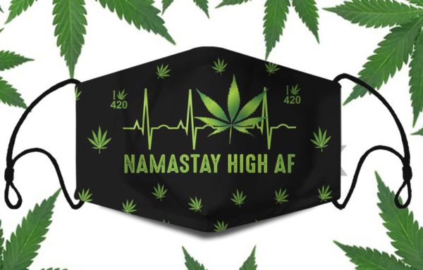 Namastay Hight Af Weed Leaf Face Mask