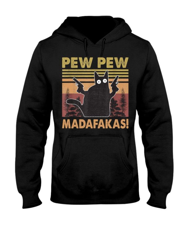 Pew Pew Madafakas Black Cat Shirt