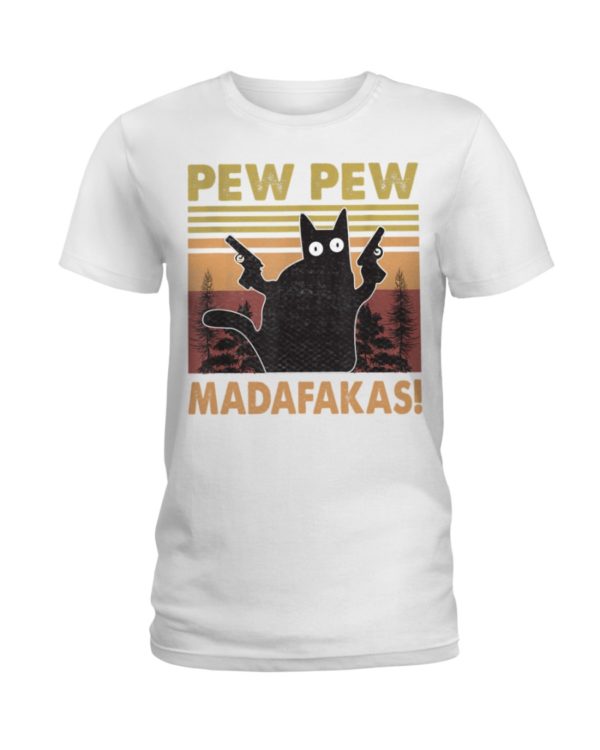 Pew Pew Madafakas Black Cat Shirt