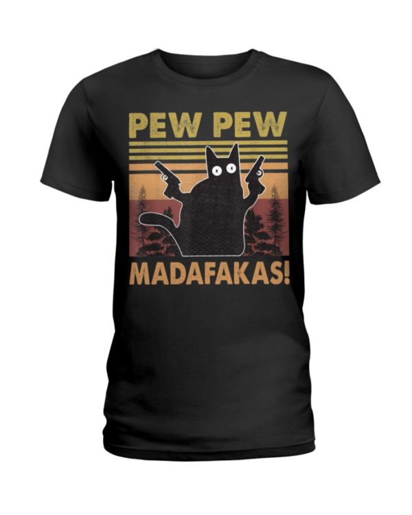 Pew Pew Madafakas Black Cat Shirt