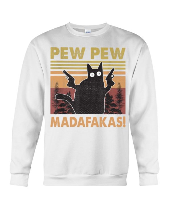Pew Pew Madafakas Black Cat Shirt