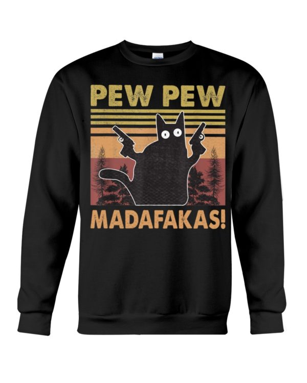 Pew Pew Madafakas Black Cat Shirt
