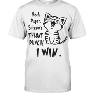 Rock Paper Scissors Throat Punch I Win Shirt