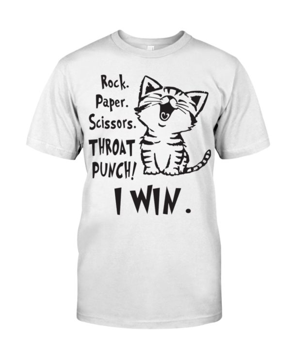 Rock Paper Scissors Throat Punch I Win Shirt