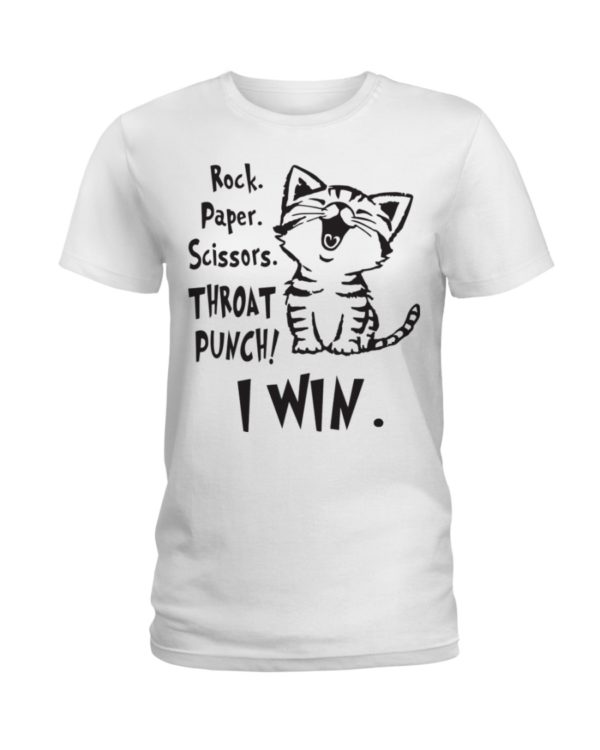 Rock Paper Scissors Throat Punch I Win Shirt