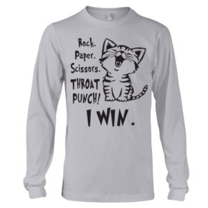 Rock Paper Scissors Throat Punch I Win Shirt