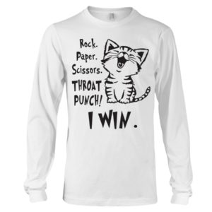 Rock Paper Scissors Throat Punch I Win Shirt