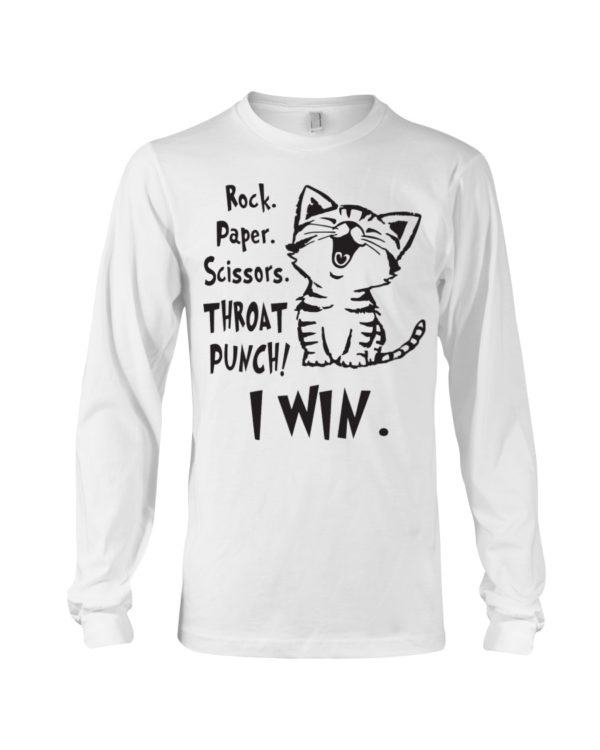 Rock Paper Scissors Throat Punch I Win Shirt