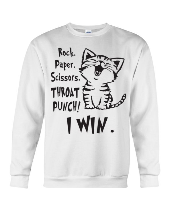 Rock Paper Scissors Throat Punch I Win Shirt