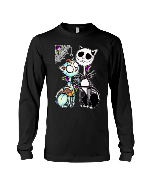 Cat Mix Jack Skellington and Sally Shirt