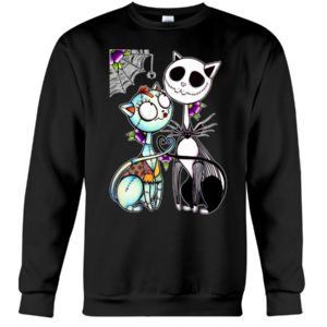 Cat Mix Jack Skellington and Sally Shirt