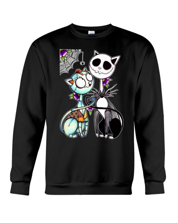 Cat Mix Jack Skellington and Sally Shirt